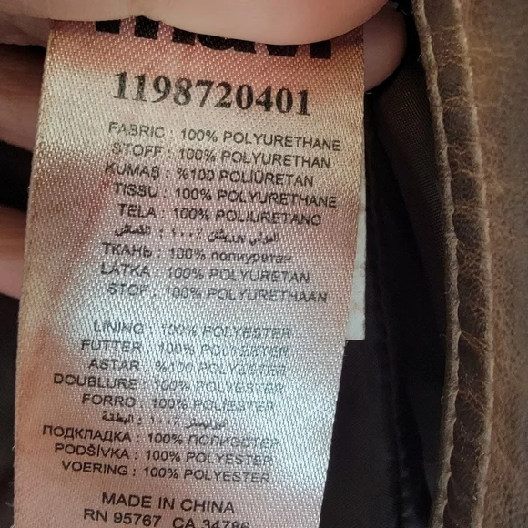 Mavi Chocolate Brown Faux Leather Moto Western Jacket - Picture 8 of 11